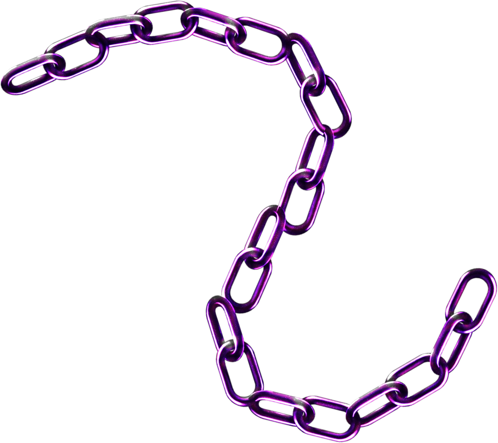 Chain y2k dark purple chrome cute