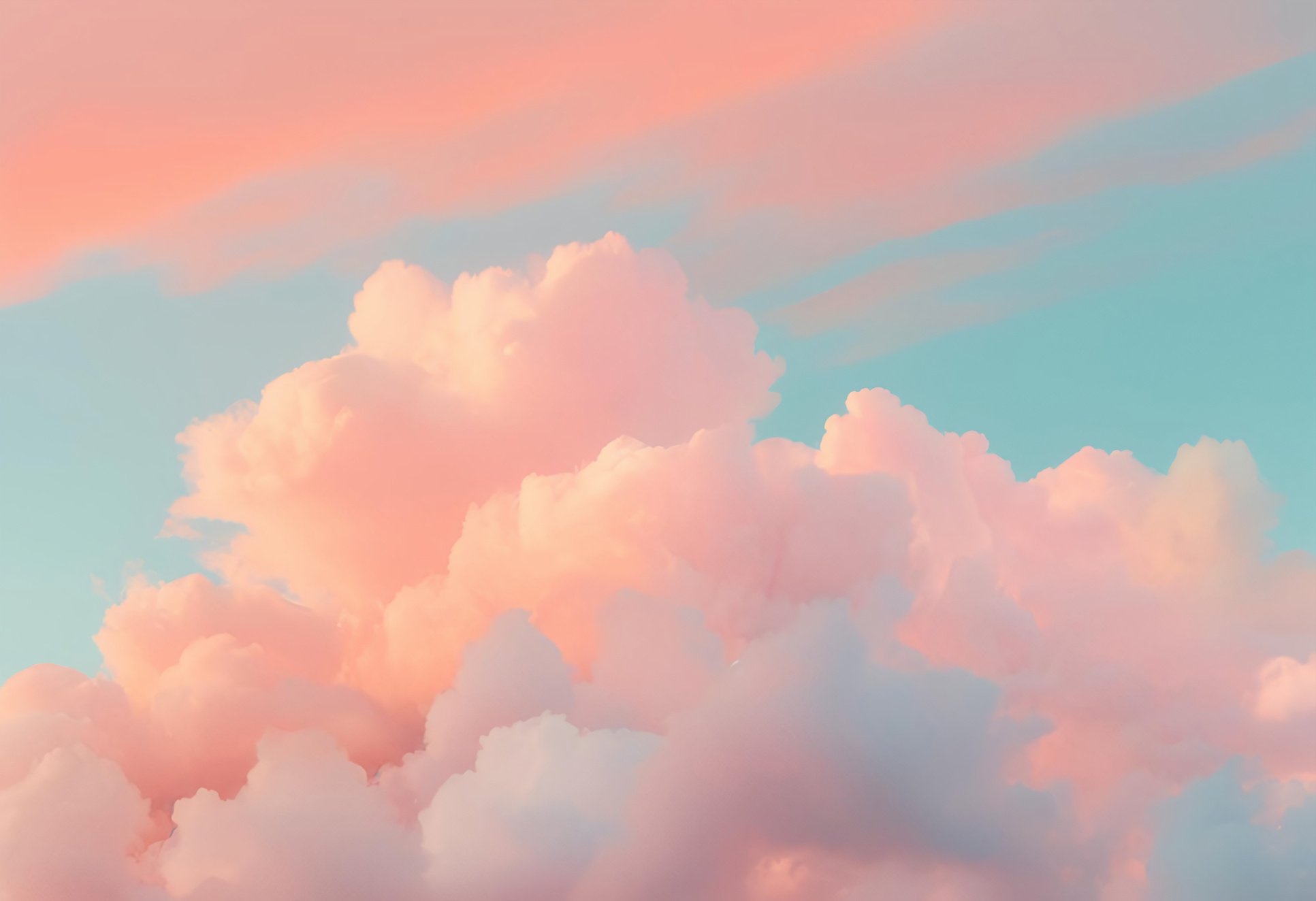 Medium Full Shot Pastel Sky And Clouds